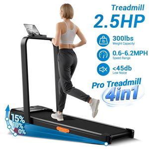 UMAY 2.5HP 10KM Treadmill with 15% Incline – Lightweight Walking Pad for Home & Office with Diamond Pattern Running Belt and LED Display