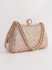 Women's Elegant Rhinestone Decorated Evening Bag, Exquisite Trendy Chain Strap Clutch Bag, Fashionable Bag for Party Decoration Christmas present