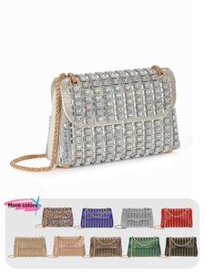 Elegant Rhinestone Crossbody Bag, Shiny Evening Party Shoulder Bag, Fashionable Daily Wear, Perfect Gift for Weddings and More