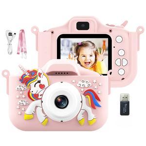 Kid Cartoon Unicorn Design Digital Camera, 1 Count Cute Video Recording Camera Toy with Card Reader, Perfect Gift for Birthday & Holiday