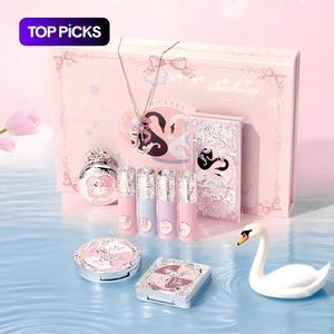 Ballet Makeup Gift Box Set, Lip Balm Powder Highlighter Eyeshadow Palette, Essential Beauty Tools, Valentine's Day Christmas Gift