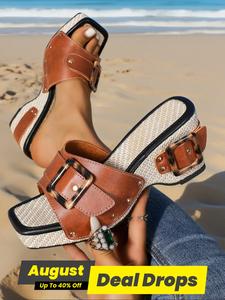 Women's Fashionable Adjustable Strap Platform Sandals, Casual Comfortable Breathable Sandals for Beach & Camping, Perfect for Summer Vacation & Outdoor Activities, Breathable Platform Classy Footwear