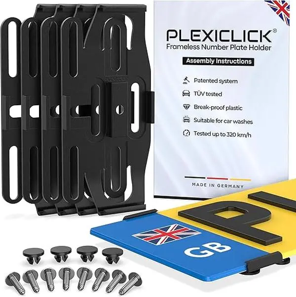 plate holder license number car frameless bracket licence frame black universal surround clips cars stainless steel holders any frames surrounds