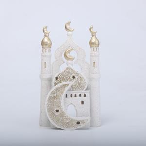 Muslim Festival Decoration Piece, Ramadan Castle Ornament, Indoor Resin Craft, Home Decor, Religious Holiday Accessory