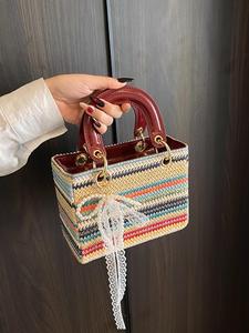 Women's Fashionable Crochet Handbag, Casual Versatile Shoulder Bag for Daily Used, Trendy All-match Commuter Bag, Girl Fashionable Shopping Bag