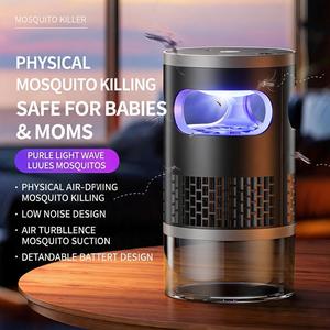 Indoor Bug Catcher with Light and Suction, Non-Electric Flying Insect Trap for Mosquitoes, Fruit Flies, Gnats, Moths, Home and Outdoor Use, Led Mosquito Trap