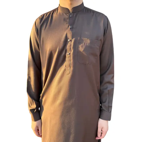 Brown Plain Men's Shalwar Kameez