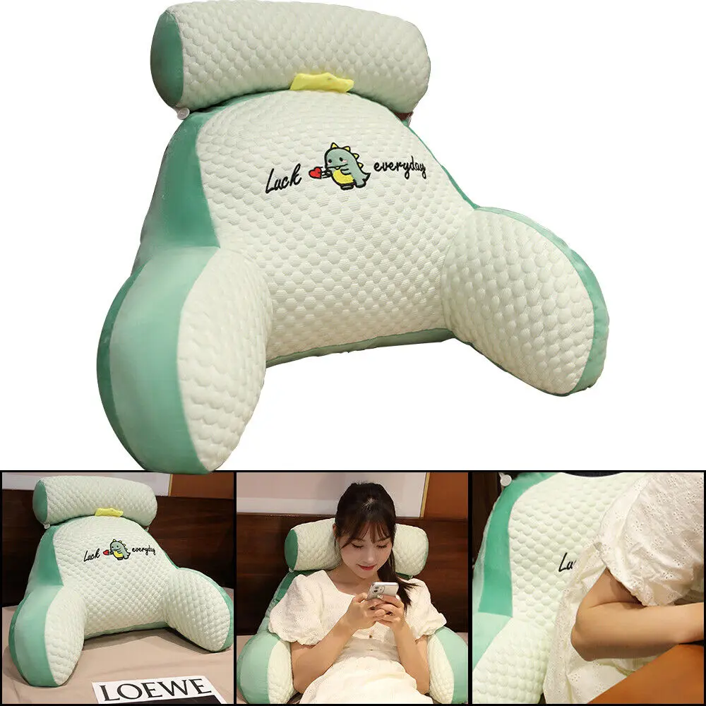 60*40cm Bed Reading Lumbar Pillow Back Rest Lumbar Support Arm Seat Cushion Gift