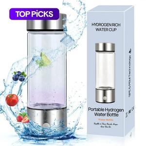 Hydrogen Water Bottle, 1 Piece/2pcs USB Rechargeable Ionizer Water Bottle, Hydrogen Enriched Smart Water Bottle for Home, Travel & Office, Mother's Day Gift