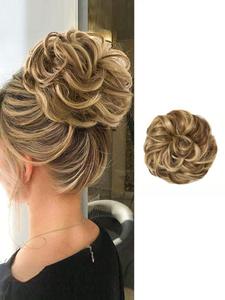 Women's Wavy Elastic Messy Bun Hairpiece, Synthetic Ponytail Piece for Thick High Bun Hairstyles, Soft Synthetic Hairpiece for Daily and Party Use, Adds Volume and Depth, Wavy Ponytail Extension
