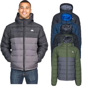 Trespass Mens Padded Jacket with Hood & 2 Pockets Oskar