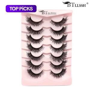 7 Pairs Fluffy False Eyelashes, Wispy Cat-Eye Look Faux Lashes, Natural Look Eyelash Extensions, Volumized False Eyelashes, High Quality Eyelashes #TOP PICKS