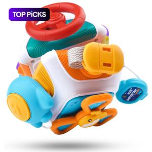 10 in 1 Baby Busy Board Cube, Montessori Sensory Toy, Infant Carseat Plane Travel, Kid Education Learning Activity Toys, Birthday Gift, Preschool Busy Board, Multi Activity Playset