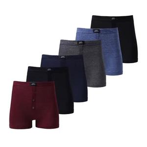 Findfashion Men's Plain Cotton Underwear Assorted Color Blend Boxers For Gents