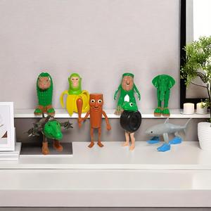 3D Printed Shark Wearing Shoes Decoration, Plastic Ornament, Funny Design Decor for Living Room Home Decor, Gift for Friend