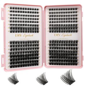 Individual False Eyelashes Kit, Natural Look Eyelash Extensions, Self Grafting Curl Eyelashes, Eye Makeup Enhancement False Eyelashes for Women, Cosmetic