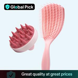 Shampooing Brush & Octopus Comb Set, 2 Counts Scalp Massage Hair Brush & Bath Shower Brush Set, Salon Hairdressing Tool