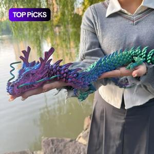 3D Printed Dragon Model, 1 Count Creative Desktop Decoration, Dragon Model Ornament, Office Desktop Decoration, Perfect Holiday Gift