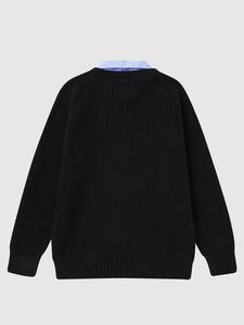 Men's Striped Print 2-in-1 Sweater, Regular Fit Casual Long Sleeve Jumper for Fall & Winter, Fashion Men's Knitwear for Daily Wear
