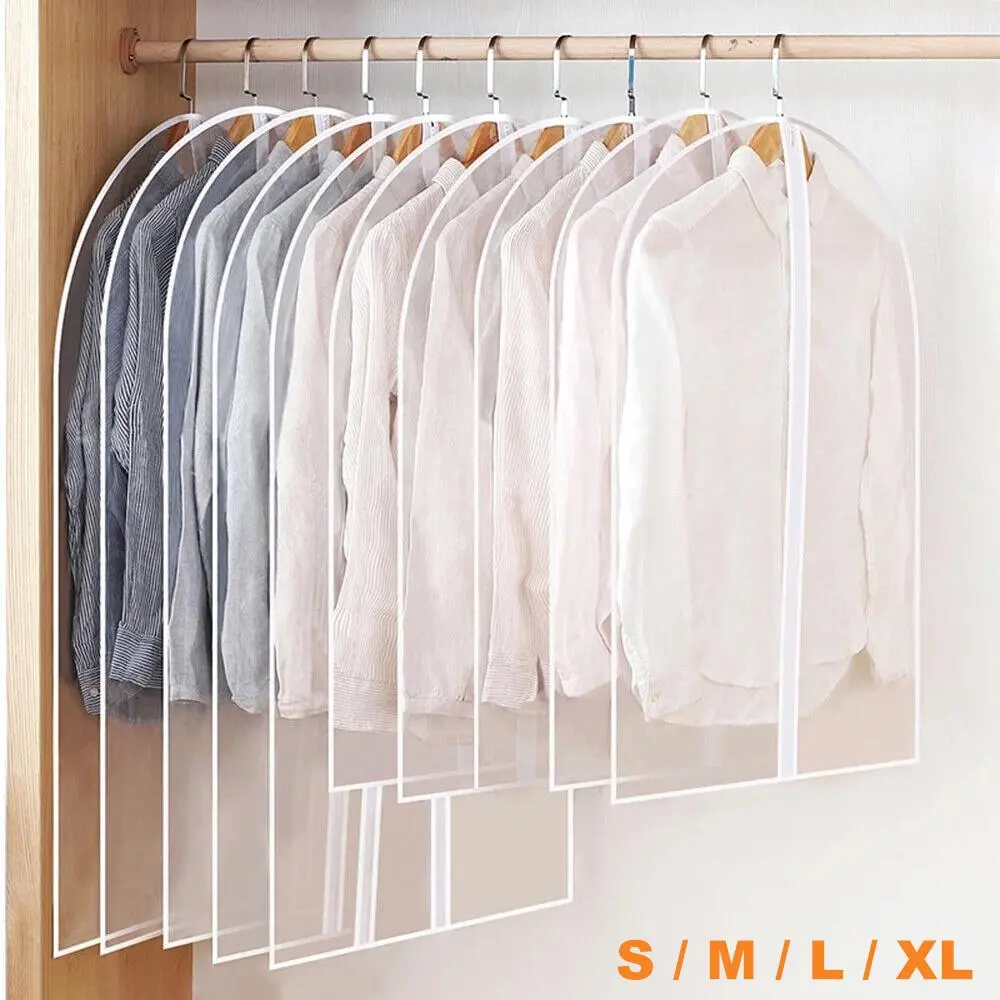 5-Piece Clothes Dust Bag Set – Zippered Hanging Garment Covers for Suits, Dresses & Coats