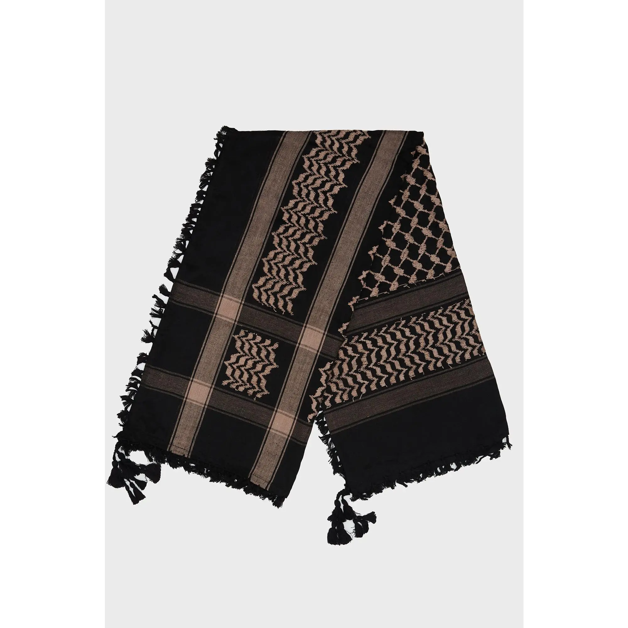Black & Beige Keffiyeh Scarf