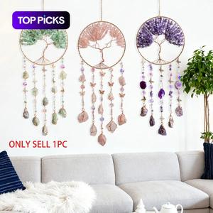Artificial Crystal Tree Of Life Sun Catcher, 1 Count Exquisite Hanging Decor, Hanging Decoration for Home Office Dormitory School, Gifts for Girls