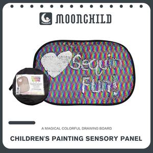 UK Local Sellers & FAST Dispatch! Kids Sensory Sequin FlipFabric Wall, Sequin Fabric Sensory Wall, DIY Sensory Wall Panel, Can be used for both boysand girls Decor, for use in autism therapy.