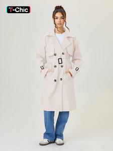 Modest Fashion Simple Knee-Length Loose Coat Jacket, Elegant Plain Design, Fall & Winter Wear, Comfortable and Stylish Outerwear