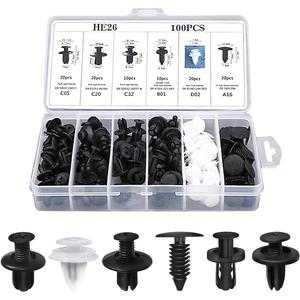 Car Repair Tool Kit, Car Clip Retainer Auto Fasteners and Push-Type Bumper Plastic Rivets Clips Set, Automotive Repair Tool Kit