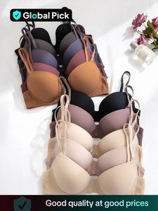 Women's Solid & Leopard Print Underwire Bra, Casual Minimalist Adjustable Strap Hook & Eye Buckle Back Bra, Basic Soft Comfy Breathable Nylon Lingerie for All Seasons, Lady Lounge Bra Comfy, Womenswear, Medium Stretch Bra Pack