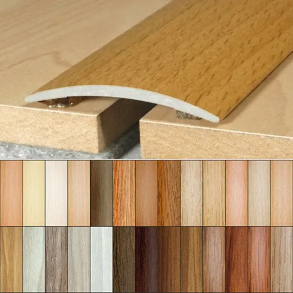 Self-adhesive Aluminium Door Floor Bar Edge Trim With Wood Effect