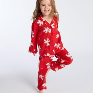Kids teddy bear fleece pyjamas in a bag