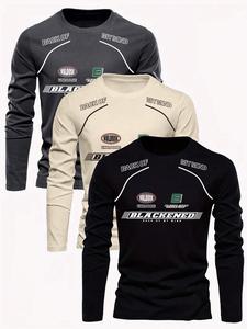 Men's Letter & Graphic Print Round Neck Sweatshirt, Casual Long Sleeve Pullover for Fall & Winter, Men's Clothes for Daily Wear