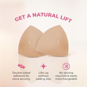 Smauty Living Invisible Lift – Patented Adhesive Bra Inserts That Prevent Nipple Slips, No Sewing Required for Low-Cut Tops Women's Wear