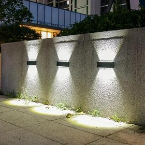 2pcs Solar Wall Mounted Outdoor Light, Solar UP Down Wall Sconce Outdoor, IP65 Waterproof 16LED Wall Mounted Light, Wall Lamp Exterior Light Fixture, Solar Outdoor Lights
