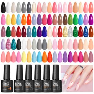 PEACECOLOR Gel Nail Polish Set with Top and Base Coat Nude White Pink Red Green Blue Spring Colors All Seasons Nail Art Manicure Kit Gifts for Women Salon DIY at Home