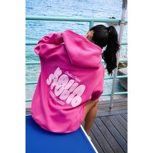 Kaiia Studio Bubble Graphic Oversized Hoodie Bright Pink & Baby Pink