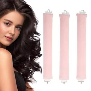Solid Color Curling Rods, 3Counts/set Flexible Curling Rods, Effortless Natural Curl Hair Styling Tools for Women and Girls