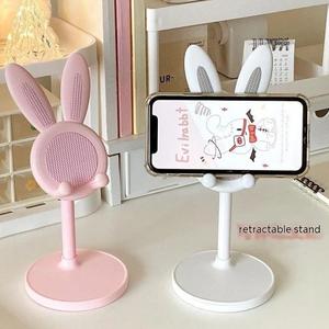 Cartoon Bunny Desktop Mobile Phone Holder Stand Smartphone Tablet Bracket Adjustable Telescopic Lifting Lazy Bracket