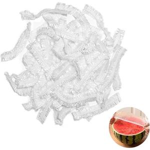 100 Pcs Shrinkable Food Covers, Fresh Keeping Bags, Elastic Plastic Food Storage Covers Cling Film Bag, Elastic Bowl Lids Kitchen Supplies for Fruit Vegetable Meat Food Preservation (100PCS) Containers Utensils