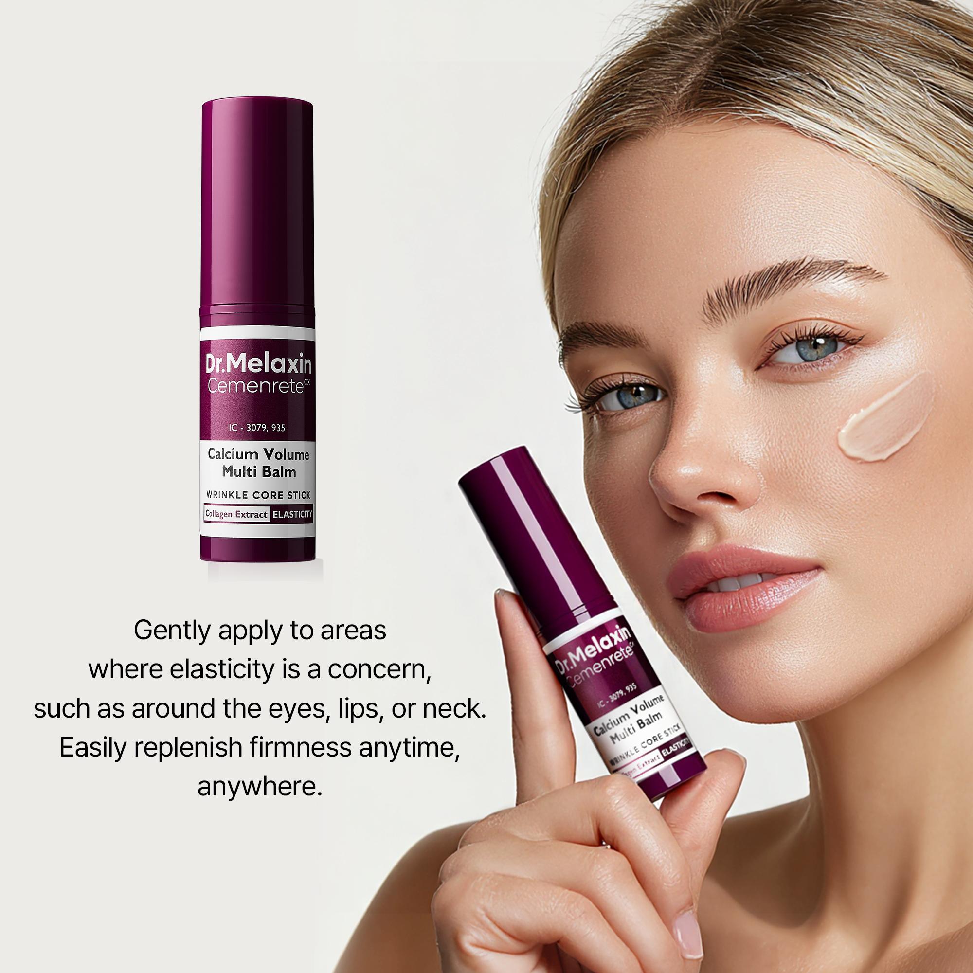 [Dr.Melaxin Official] Original Cemenrete Calcium Multi Balm + Hydrogel Eye Patch (60 Patches) | All-in-One Firming, Hydrating & Eye Care Routine | Collagen & Elastin | Korean Skincare