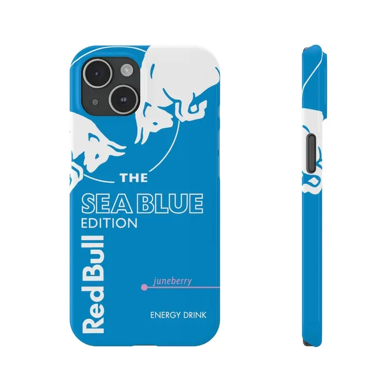 The Sea Blue Edition Tough Phone Case - Stylish Protection for Energy Drink Lovers, Gifts for Students, Birthday Present, Unique Phone Accessories