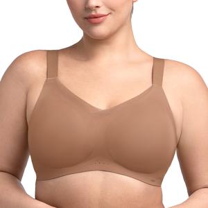 HSIA Airy Mesh Crossover Wireless Jelly Bra for Women Comfortable Breathable Seamless Padded Lightly Lined Everyday Soft Smooth Support
