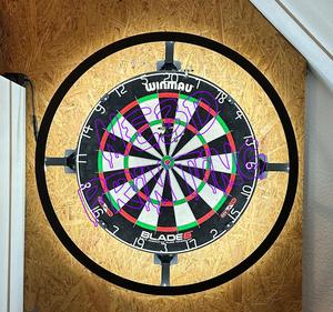 3D Printed Dartboard LED Light - Eco-Friendly PLA Plastic - Wall Mounting