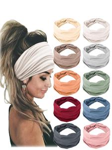 Solid Color Hair Band Set, Minimalist Headwear Suitable for Thick Hair, Fashion Red Hair Accessories for Sports, Daily Clothing Decor