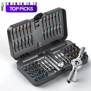 Precision Ratchet Screwdriver Set, 66-In-1 Magnetic Drill Bit Kit, Magnetic Screwdriver Tools, Home Repair Tool Box, Detachable T-Type Handle, Gifts for Men #TOP PICKS