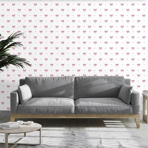 Creative Bowknot Wallpaper Roll, Thick PVC Material Backed with Adhesive, Easy Peel & Stick, Ideal for Home Decor, Decorative Wallpaper