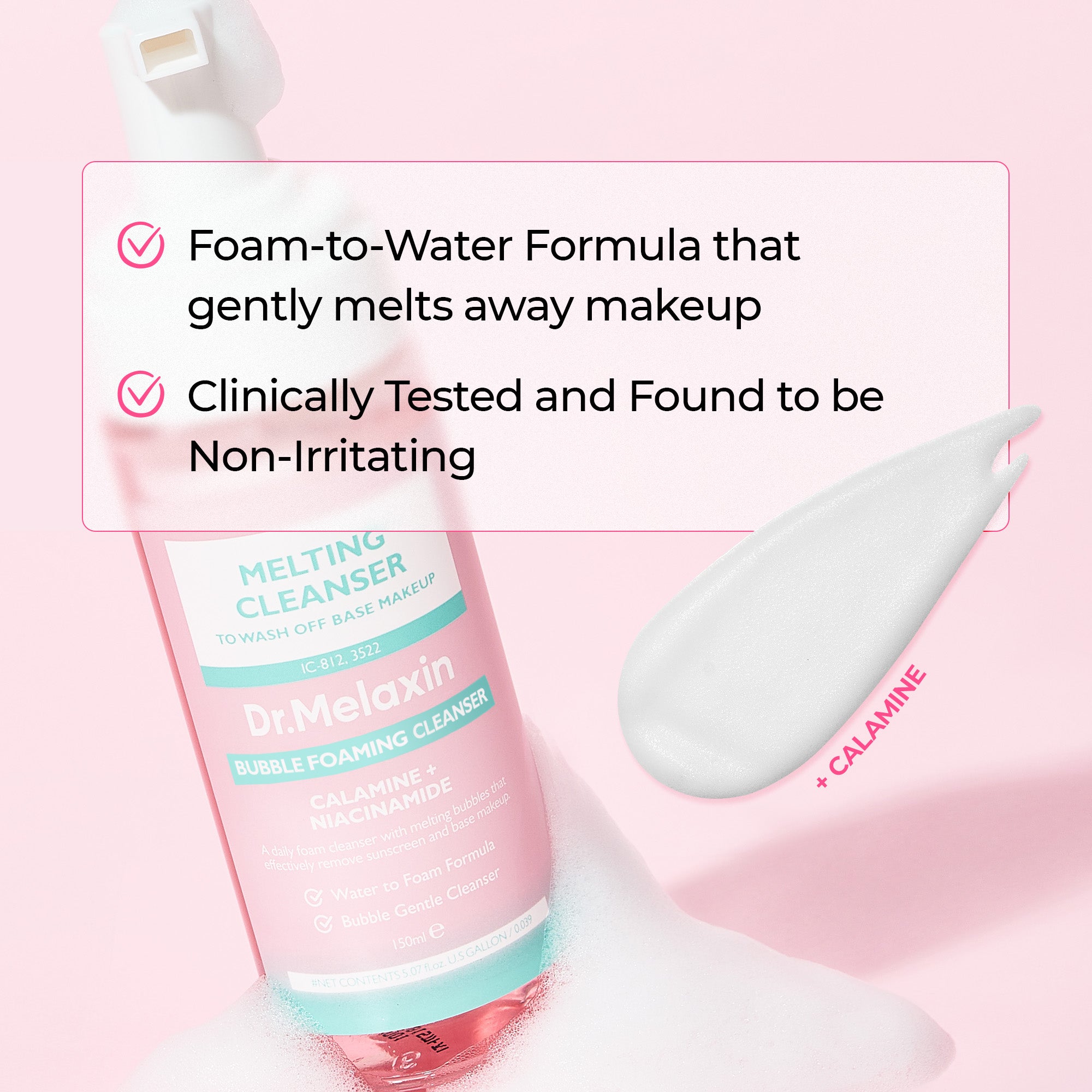 [Dr.Melaxin Official] Firming & Plumping Routine | Pink Spicule Serum, Melting Cleanser & Calcium Cream Trio