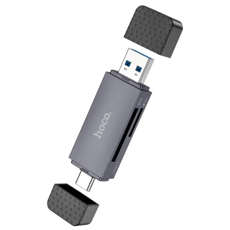 HB45 Spirit USB-A + Type-C to SD + TF Card Reader, Supports Up to 2Tb Memory Card