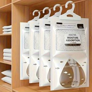 Hanging Moisture Absorber Bag, 16.9 Oz Reusable Dehumidifier for Cabinets & Wall Cupboards, Effective Humidity Control Solution